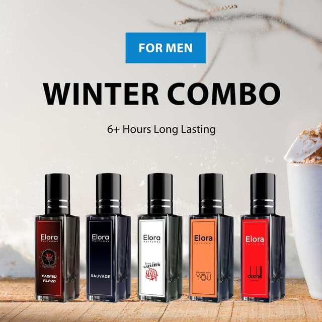 5-in-1 Exclusive Winter Mens' Fragrance ELORA Perfumes Bangladesh